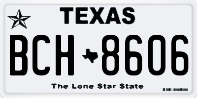 TX license plate BCH8606