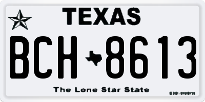 TX license plate BCH8613