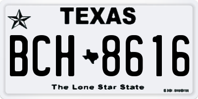 TX license plate BCH8616