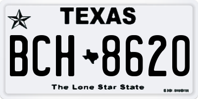 TX license plate BCH8620