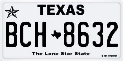 TX license plate BCH8632