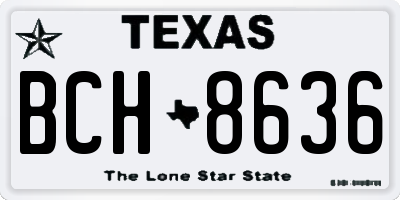 TX license plate BCH8636