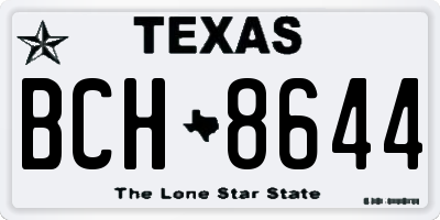 TX license plate BCH8644