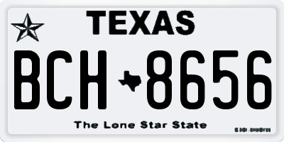 TX license plate BCH8656