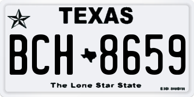 TX license plate BCH8659