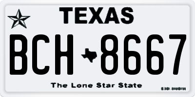 TX license plate BCH8667