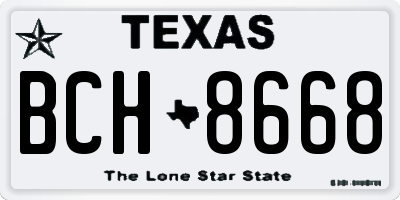 TX license plate BCH8668