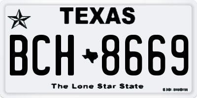 TX license plate BCH8669