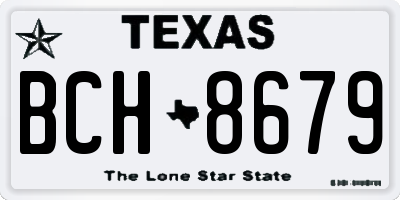TX license plate BCH8679