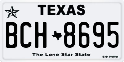 TX license plate BCH8695