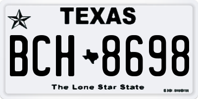 TX license plate BCH8698