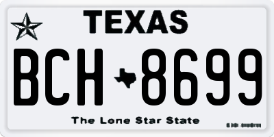 TX license plate BCH8699