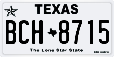 TX license plate BCH8715