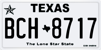 TX license plate BCH8717