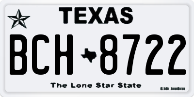 TX license plate BCH8722