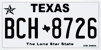 TX license plate BCH8726