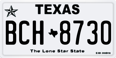 TX license plate BCH8730