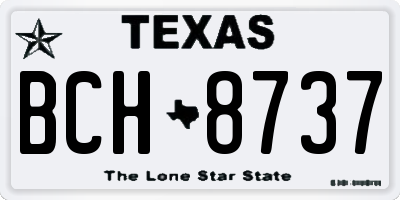 TX license plate BCH8737