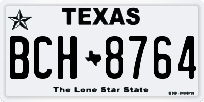 TX license plate BCH8764