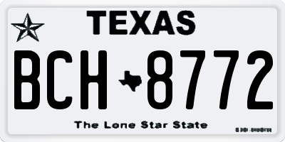 TX license plate BCH8772