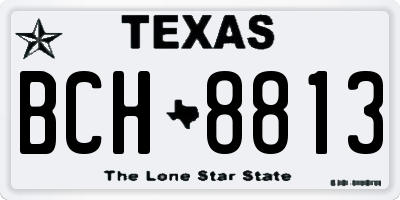 TX license plate BCH8813