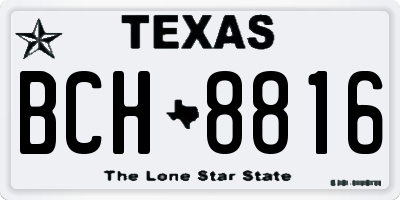 TX license plate BCH8816