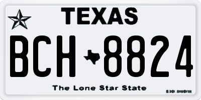 TX license plate BCH8824