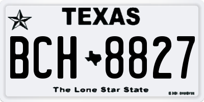 TX license plate BCH8827