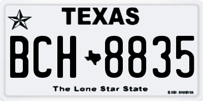 TX license plate BCH8835