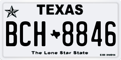 TX license plate BCH8846