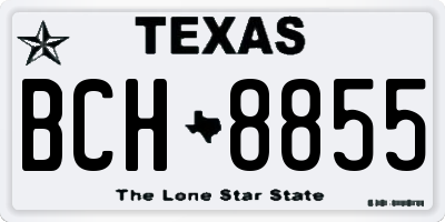 TX license plate BCH8855