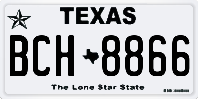 TX license plate BCH8866