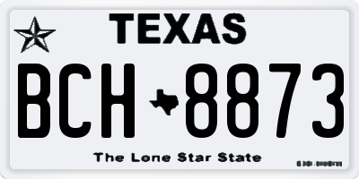 TX license plate BCH8873