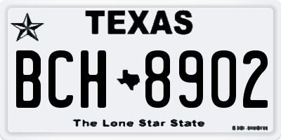 TX license plate BCH8902