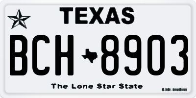 TX license plate BCH8903