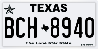 TX license plate BCH8940