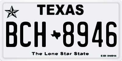 TX license plate BCH8946