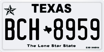 TX license plate BCH8959