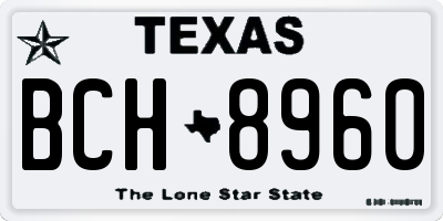 TX license plate BCH8960