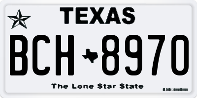 TX license plate BCH8970