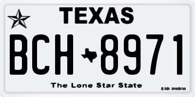 TX license plate BCH8971