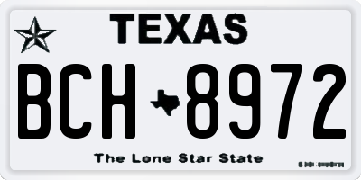 TX license plate BCH8972