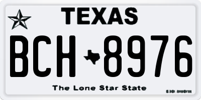TX license plate BCH8976