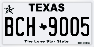TX license plate BCH9005