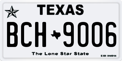 TX license plate BCH9006