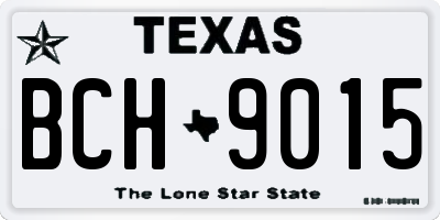 TX license plate BCH9015