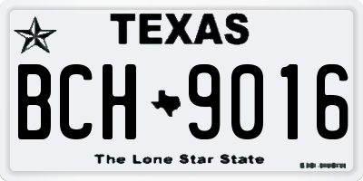 TX license plate BCH9016