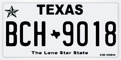 TX license plate BCH9018