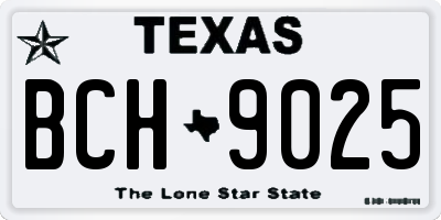 TX license plate BCH9025