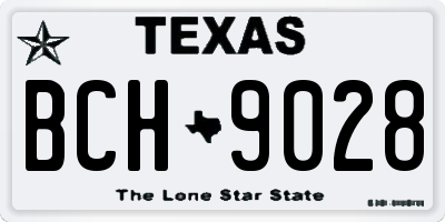 TX license plate BCH9028